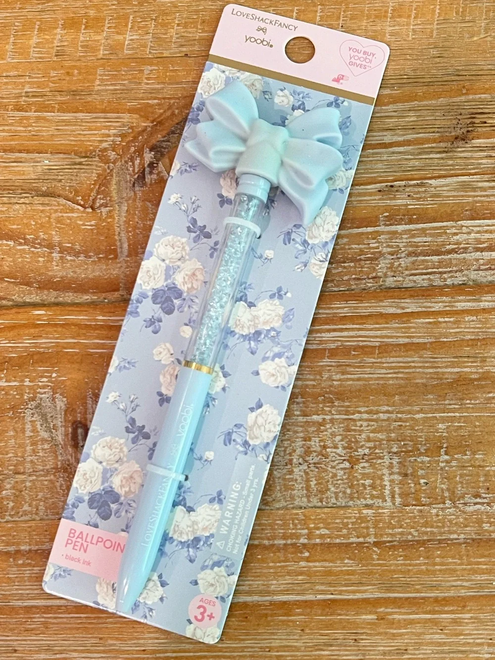LoveShackFancy Blue Bow Ballpoint Pen